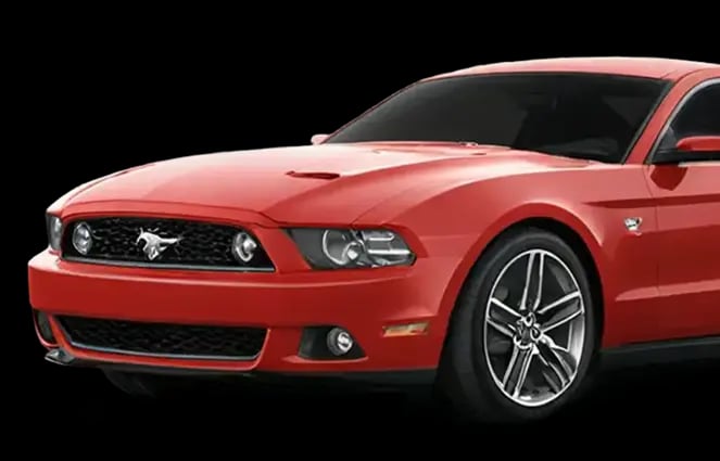 Red Mustang Car